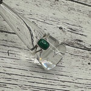 Sterling Silver Ring with Malachite Stone